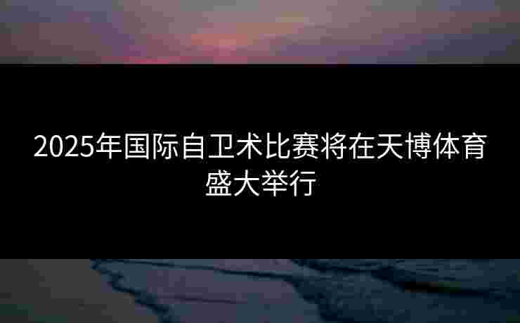2025年国际自卫术比赛将在天博体育盛大举行
