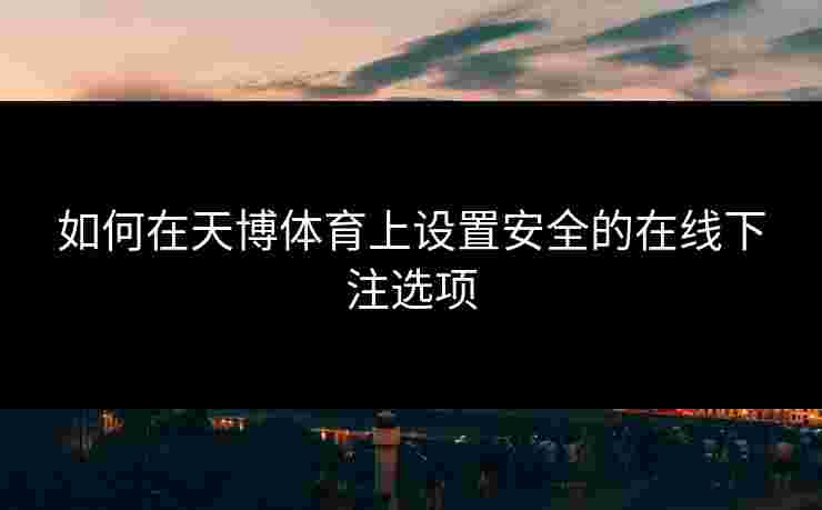 如何在天博体育上设置安全的在线下注选项