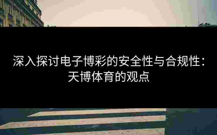 深入探讨电子博彩的安全性与合规性：天博体育的观点